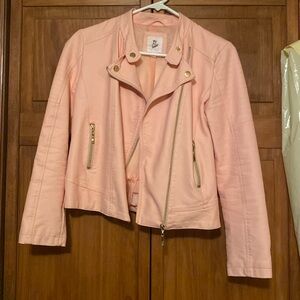 Pink leather jacket